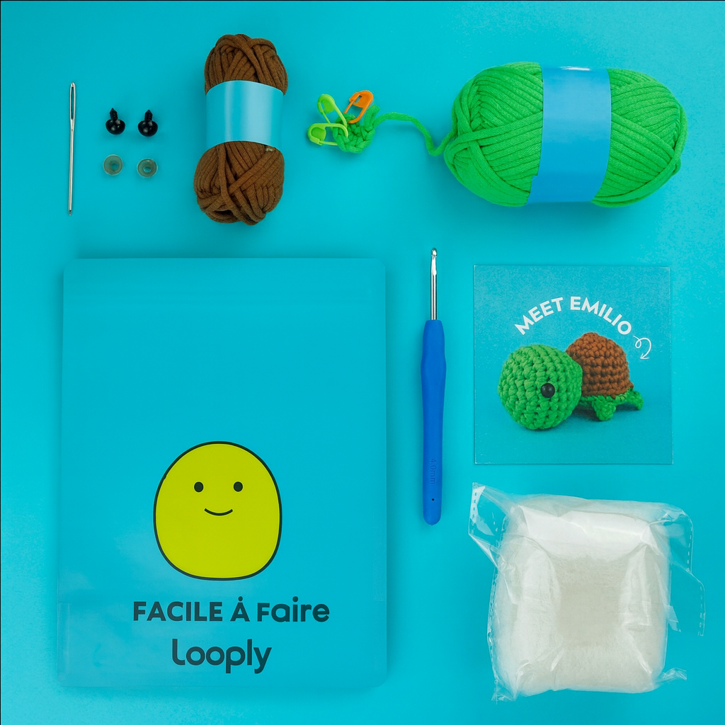 Emilio la Tortue – Kit de crochet